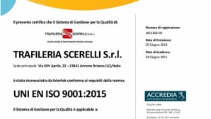Trafileria Scerelli: a certified quality