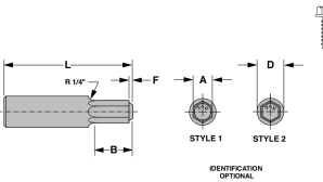 Indented hexagon washer head pins