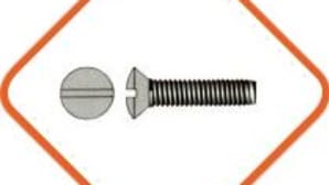 Slotted oval head screws