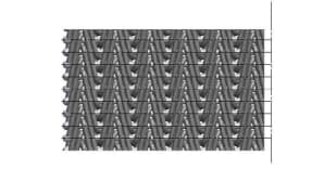 Wire mesh belt with multi-insert straight crossbar & tight mesh - NTF