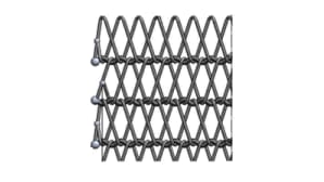 Wire mesh belt with wavy crossbar and double spiral - NSDTO