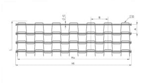 Embossed wire mesh belt - NTGR