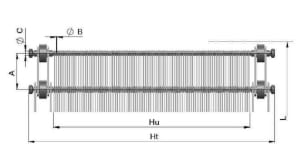 Staple wire mesh belt with straight crossbar - NCGC