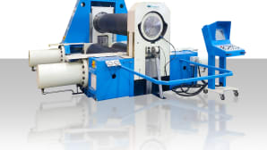 Calandra a tre rulli con assi variabili per lamiera