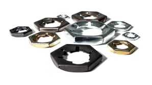 Palnuts in steel and brass