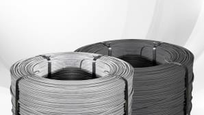 Galvanized and black steel ribbed wires