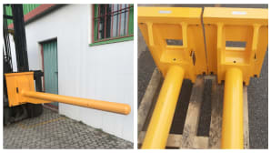 EVB Srl supplies forklift beams for lifting metal wire coils and spools