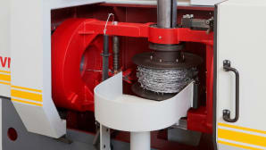 Machines for galvanized and plastic coated barbed wire