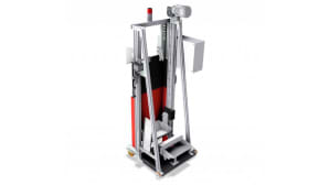 Programmable vertical lifting device with basin