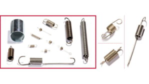 Traction springs with eyelets