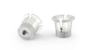 Expansion threaded nylon bushes