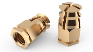 Threaded expansion bushes for wood and resins