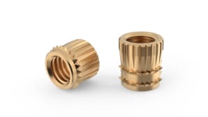 Threaded expansion bushes for thermoplastic, carbon fibre and thermosetting plastic materials