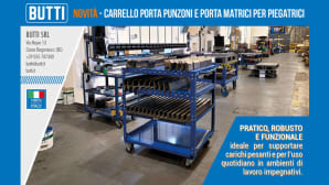 Carrello porta punzoni e porta matrici per piegatrici