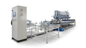 Automatic double-drawing machine with bar cutting