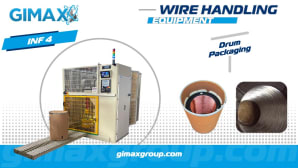 Drum packing machine and semi-automatic wire respooler take center stage with Gimax
