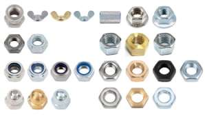 Hex nuts and special nuts for industrial fastenings