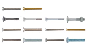Zinc-plated and stainless steel metric screws for carpentry