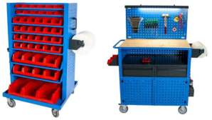 Carrelli portaminuterie e postazioni di lavoro