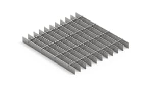 Press-locked steel gratings