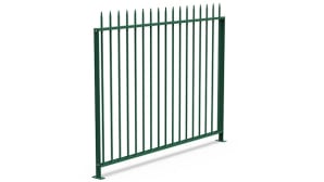 Steel fencing and railing for constructions and residential areas