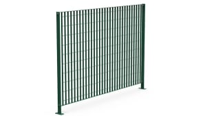 Steel grating fences for construction and industry