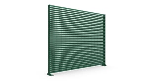 Steel louvered panel fences