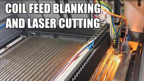 Coil-fed laser cutting lines for continuous sheet metal processing