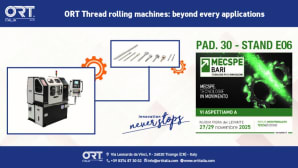 ORT Italia presents the new RP18 CNC rolling machine at the MECSPE Bari trade show