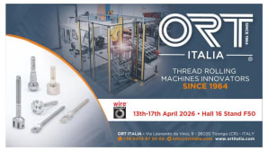 High-precision thread rolling with ORT Italia’s 2RP30 CN at wire Düsseldorf