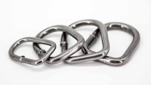 Welded D-rings in iron wire