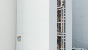 Automated storage system for bins and totes