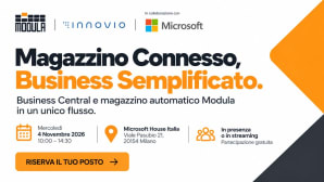 Modula e Innovio: nuovo evento sui magazzini verticali connessi a Microsoft Business Central
