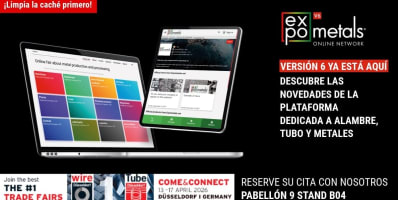 Expometals.net en wire & Tube Düsseldorf 2026 | Descubre la versión 6