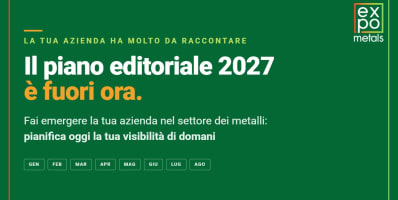 È online il piano editoriale 2027 di Expometals, con il calendario delle uscite