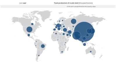 The steel planisphere: the major steel-producing countries