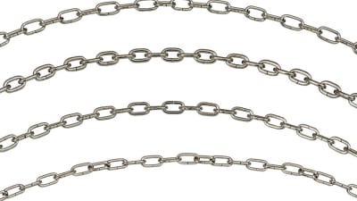 Low-carbon steel unwelded chain