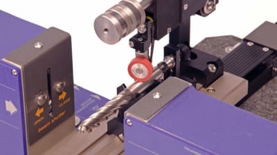 Laser micrometer for full carbide tools and blanks checking