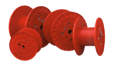 Plastic and steel composite reels