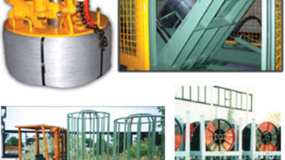 Pallets, basket, lifters, tilters and spools reconditioning machine