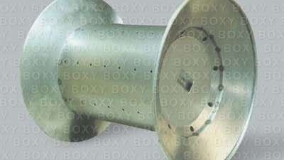 Light-weight reel with conical pressed flanges for metallic wires - BSK/L