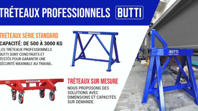 Butti : tréteaux industriels et professionnels