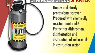 Butti: new professional steel sprayer to sanitize your work environment