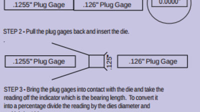 Die Check for bearing lengths determintion