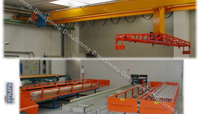 Automatic cranes for material stacking and unstacking