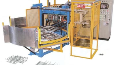 Semi-automatic welding machine for mesh panels for dishwasher baskets