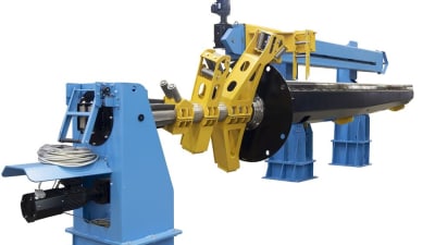 Horizontal flyer pay-off for wire coils