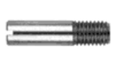 Slotted headless screws with chamfered end