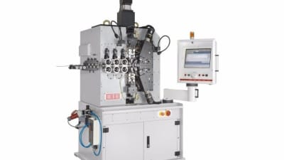 Multi-axis spring coiling machines