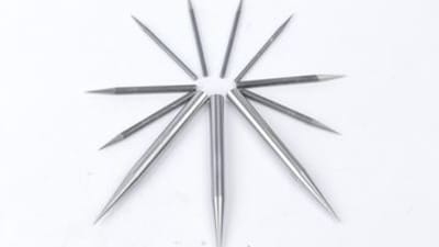 Steel pins for die lapping and polishing